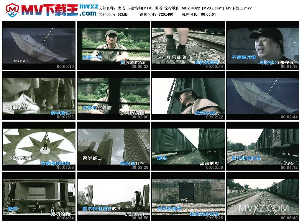 窦老三-流浪狗(MTV)_国语_流行歌曲_MC204322